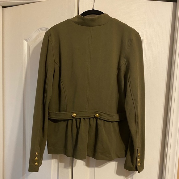 Army Green cotton blazer - Picture 2 of 3